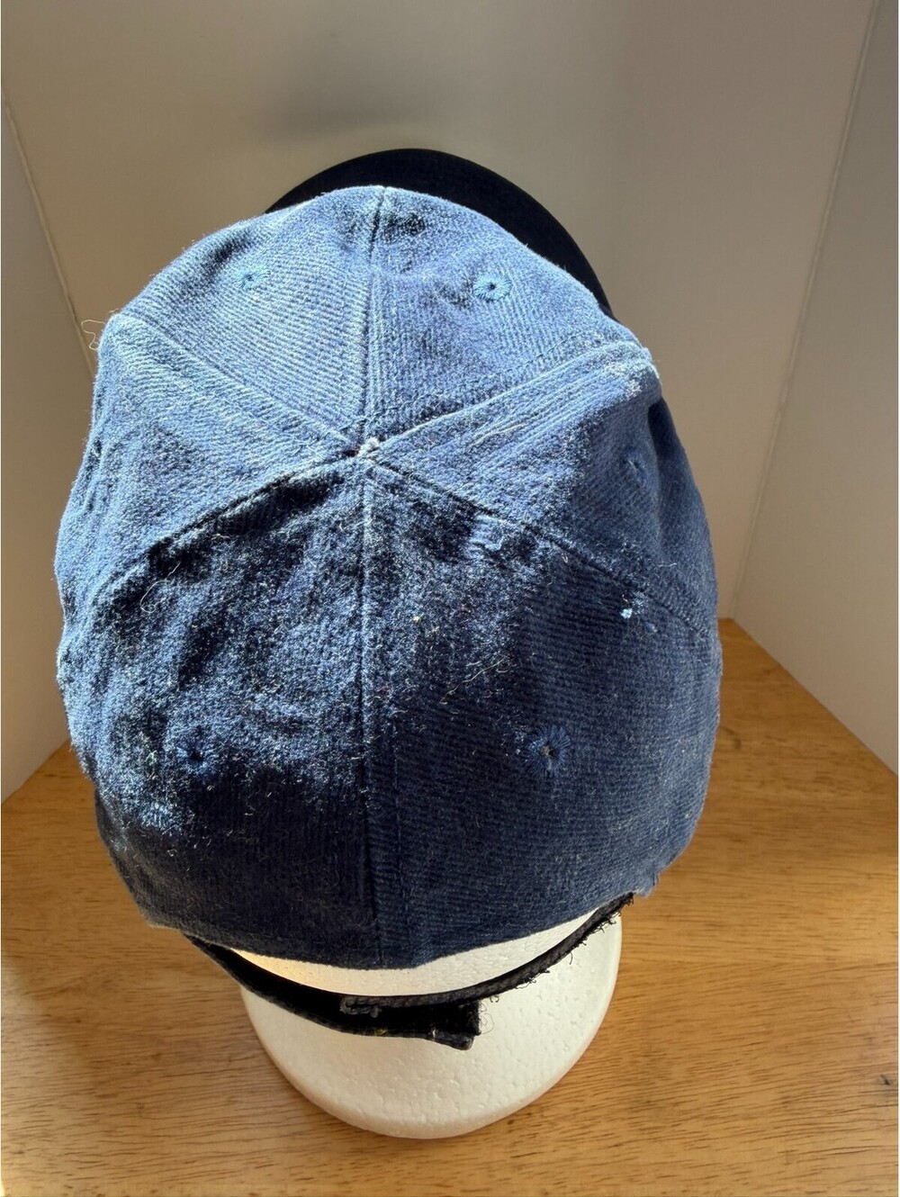 Vintage 90s Nike Youth Hat Blue Strapback Spellout Rectangle Logo Patch Cap - Picture 7 of 7